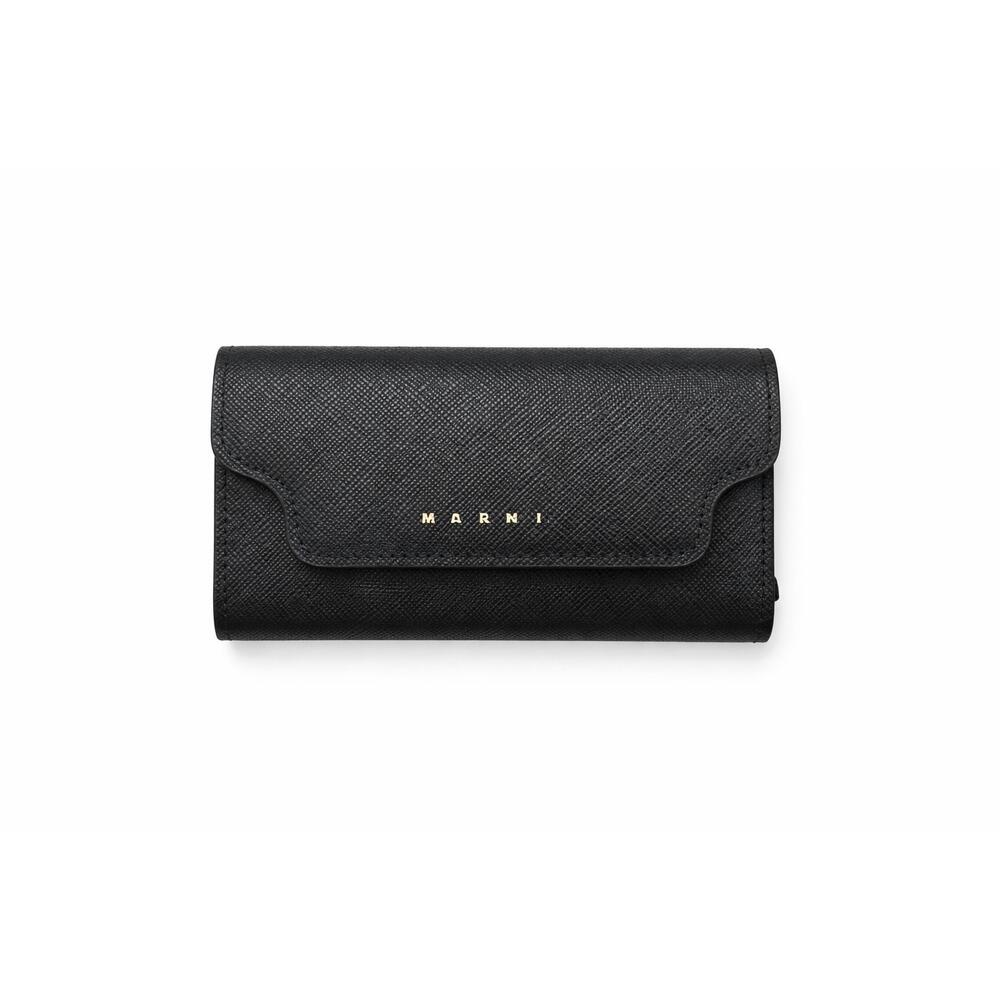 NEW MARNI women's trunk 6-hook leather key case in black